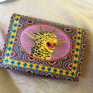 GUCCI Garden Tiger Bifold Card Case Wallet Multicolor Authentic